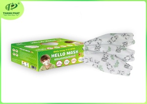 Khẩu Trang Em Bé Hello Kids KF94 ( Họa Tiết Khỉ Ăn Chuối - 50 cái/hộp )